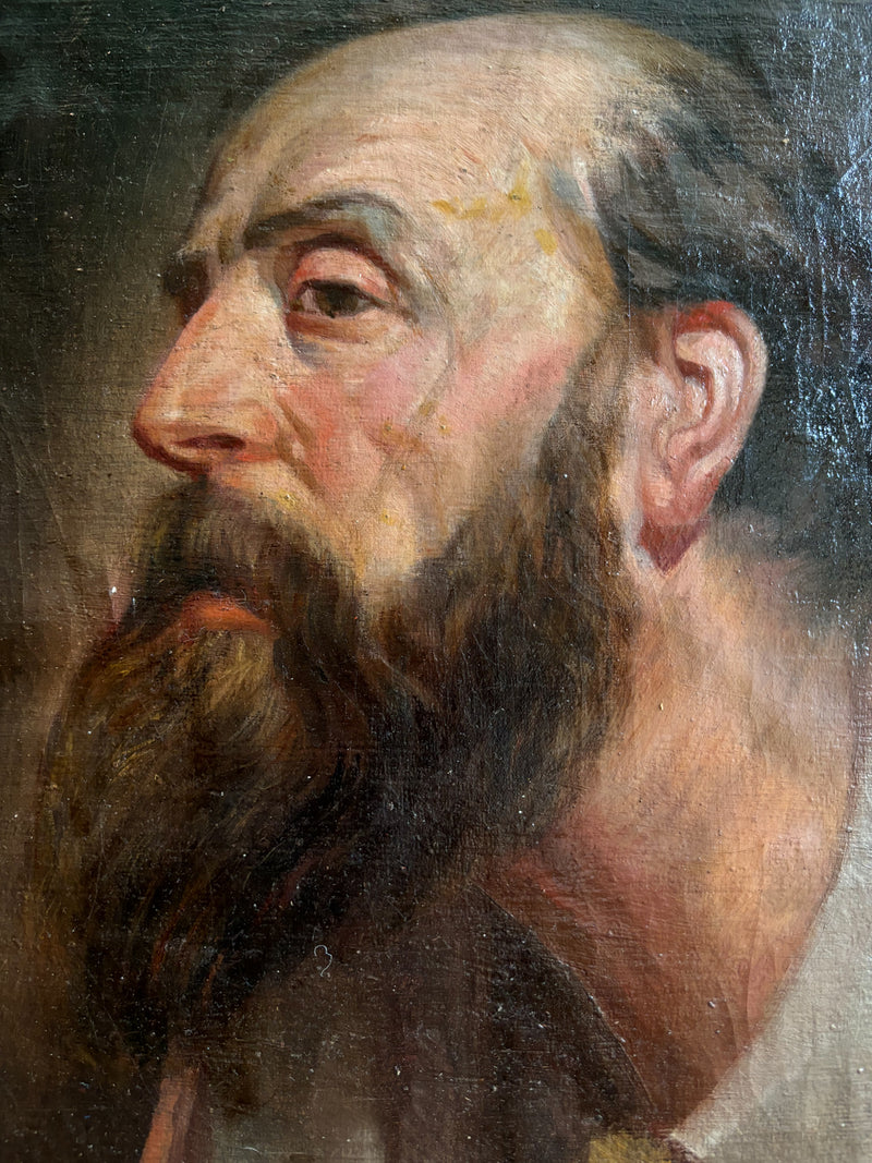 Male Portrait Oil on Canvas Early Twentieth Century