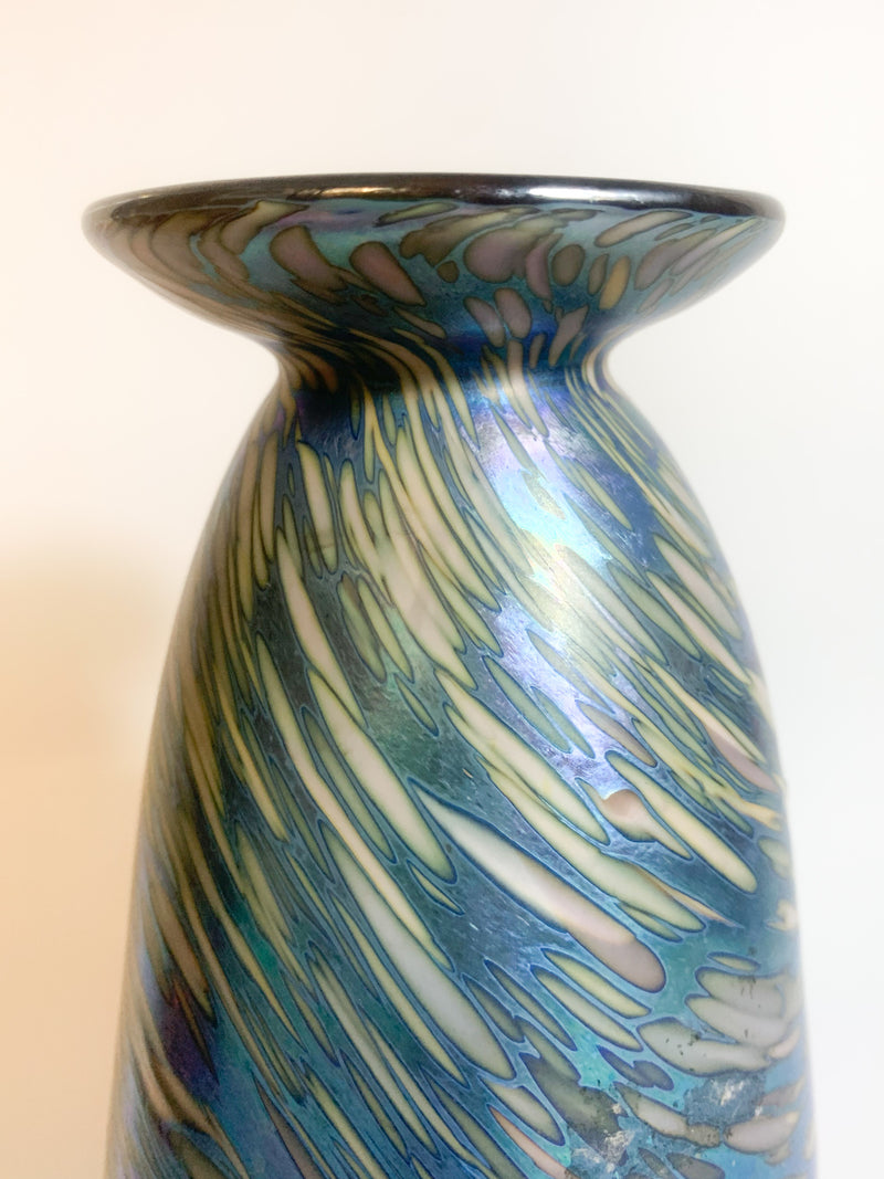 Vase In Multicolored Iridescent Glass by Loetz 1940s