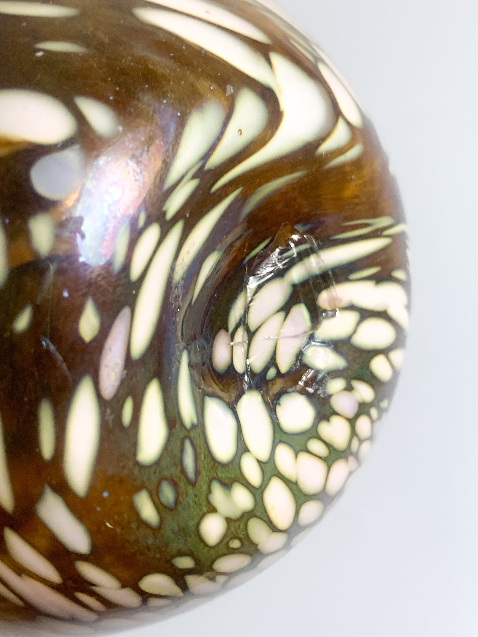 Vaso In Vetro Iridescente Multicolore di Loetz Anni 40