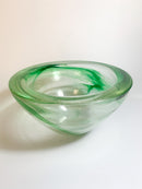 Ciotola in Vetro di Murano Verde e Oro Anni 60