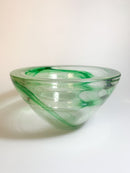 Ciotola in Vetro di Murano Verde e Oro Anni 60