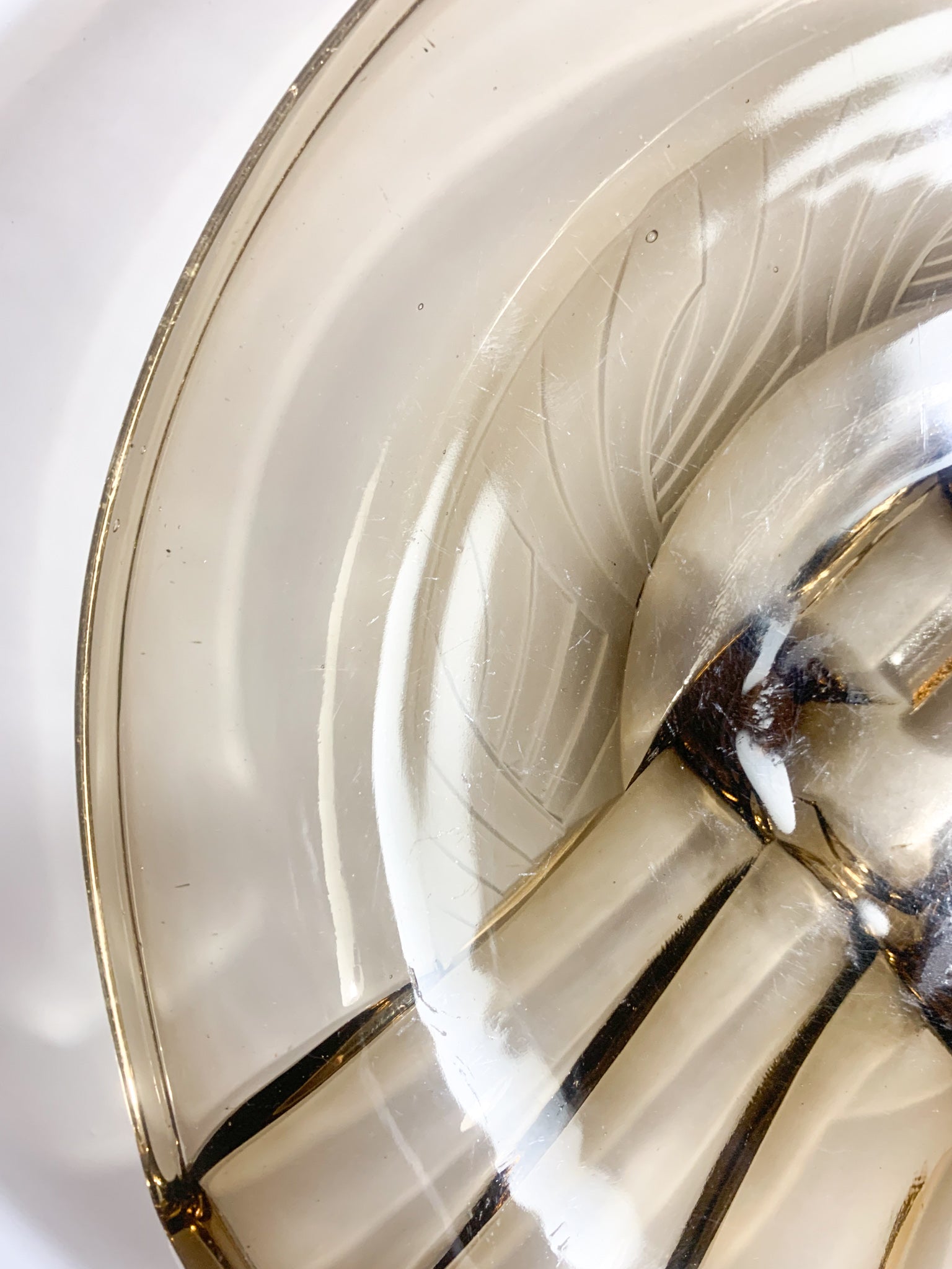 Decò glass centerpiece plate from the 30s