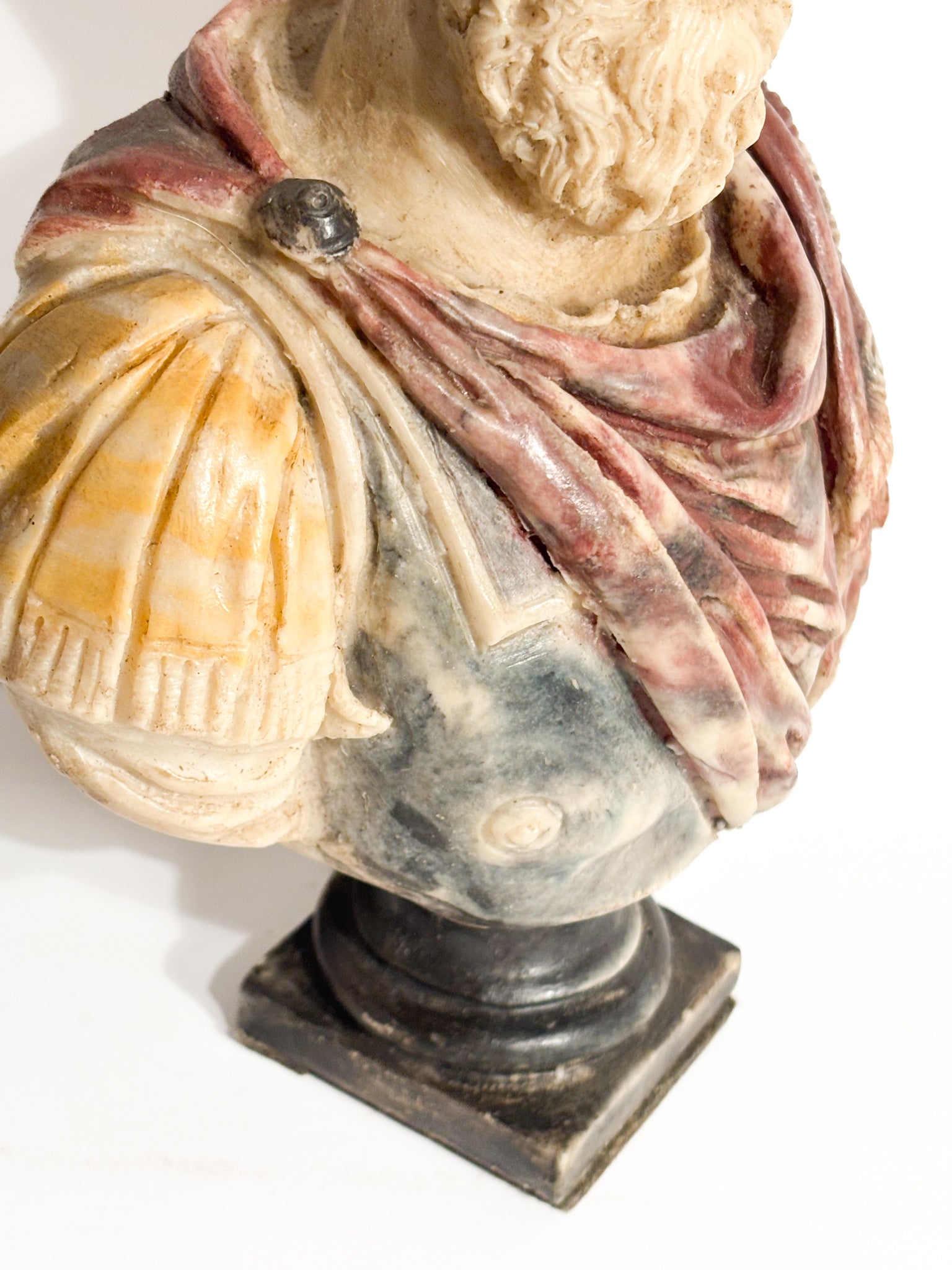 Polychrome Marble Bust of the Roman Emperor Marcus Aurelius Year 50