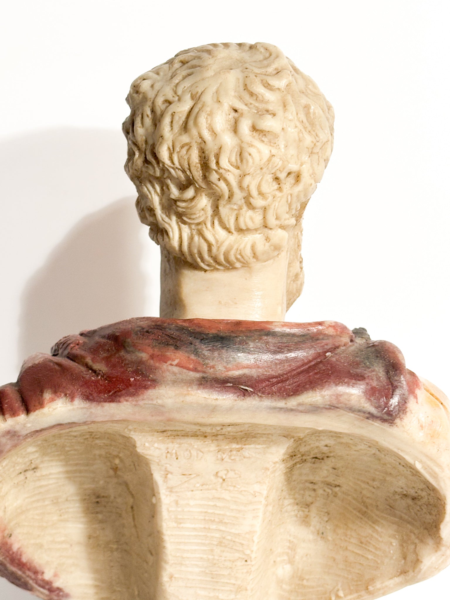 Polychrome Marble Bust of the Roman Emperor Marcus Aurelius Year 50