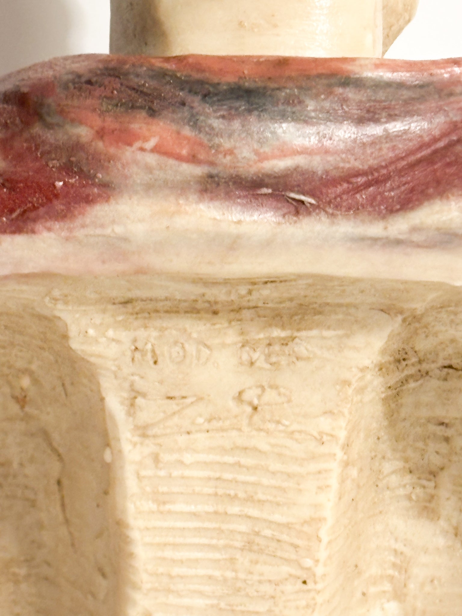 Polychrome Marble Bust of the Roman Emperor Marcus Aurelius Year 50