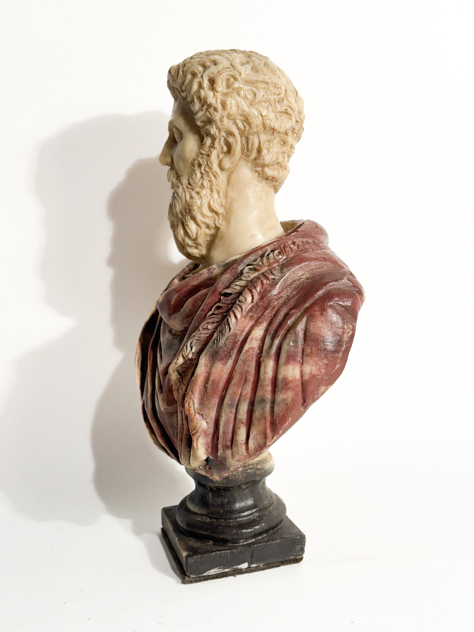 Polychrome Marble Bust of the Roman Emperor Marcus Aurelius Year 50