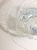 Ciotola Centrotavola in Vetro Francese con Fiori Anni 50