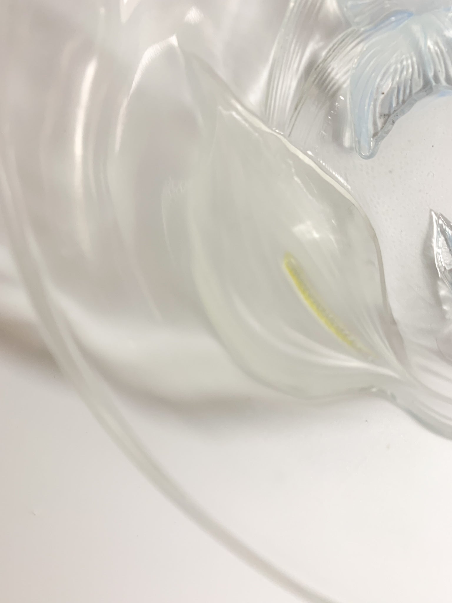 Ciotola Centrotavola in Vetro Francese con Fiori Anni 50