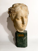 Scultura in Gesso e Base in Marmo di Ygeia Dea della Saluta Anni 60