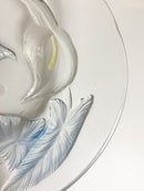 Ciotola Centrotavola in Vetro Francese con Fiori Anni 50