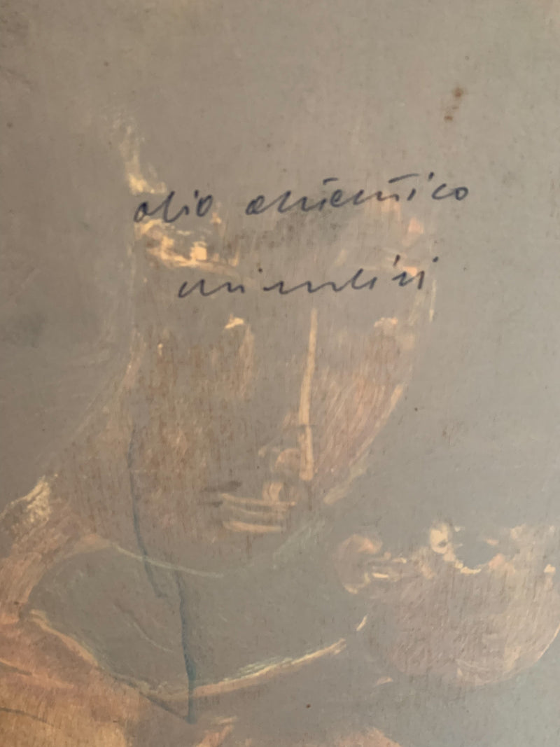 Dipinto Olio su Tela di Maternità di Remo Brindisi Anni 70