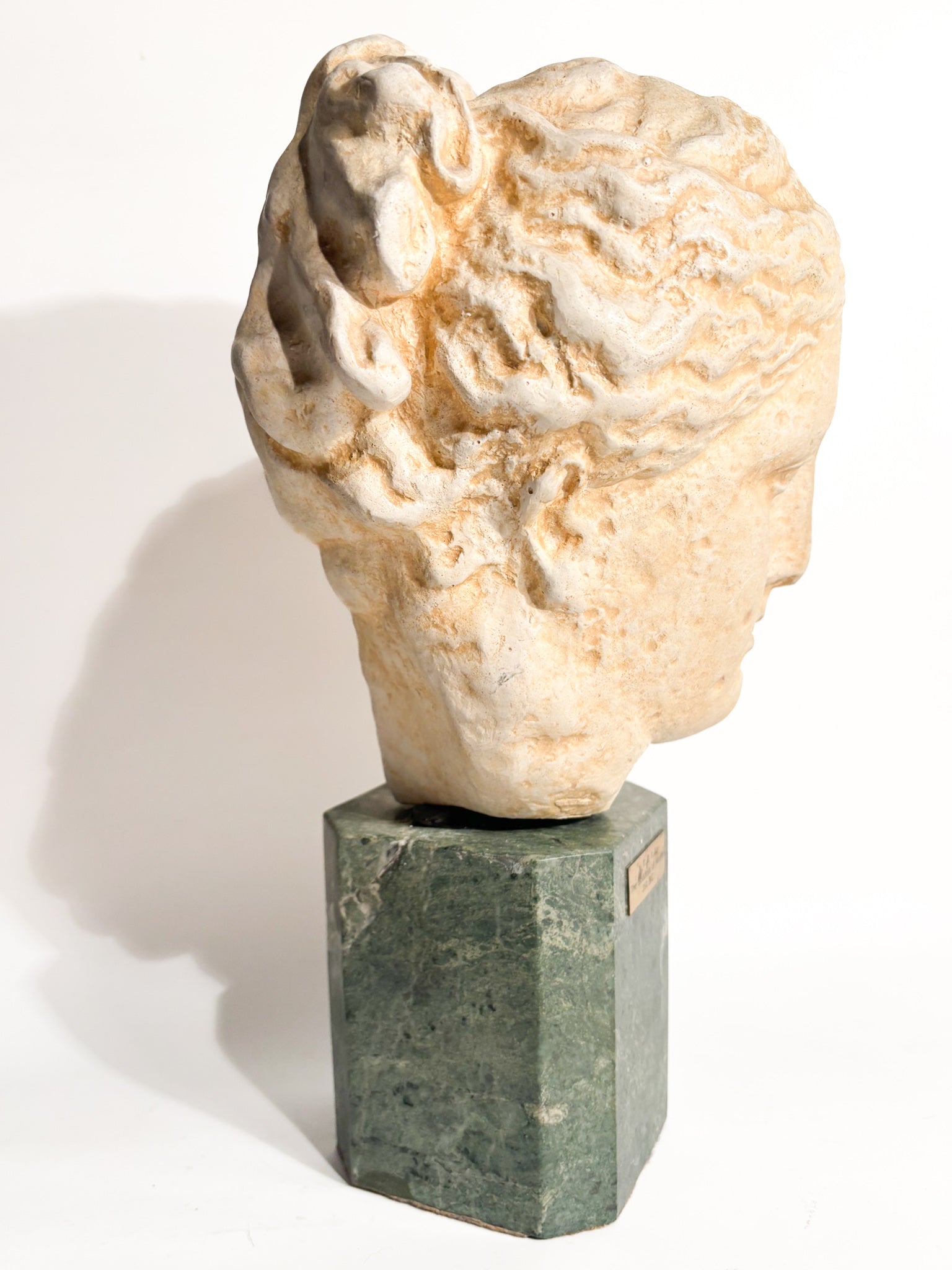 Plaster Sculpture and Marble Base of Ygeia Goddess of Health 1960s