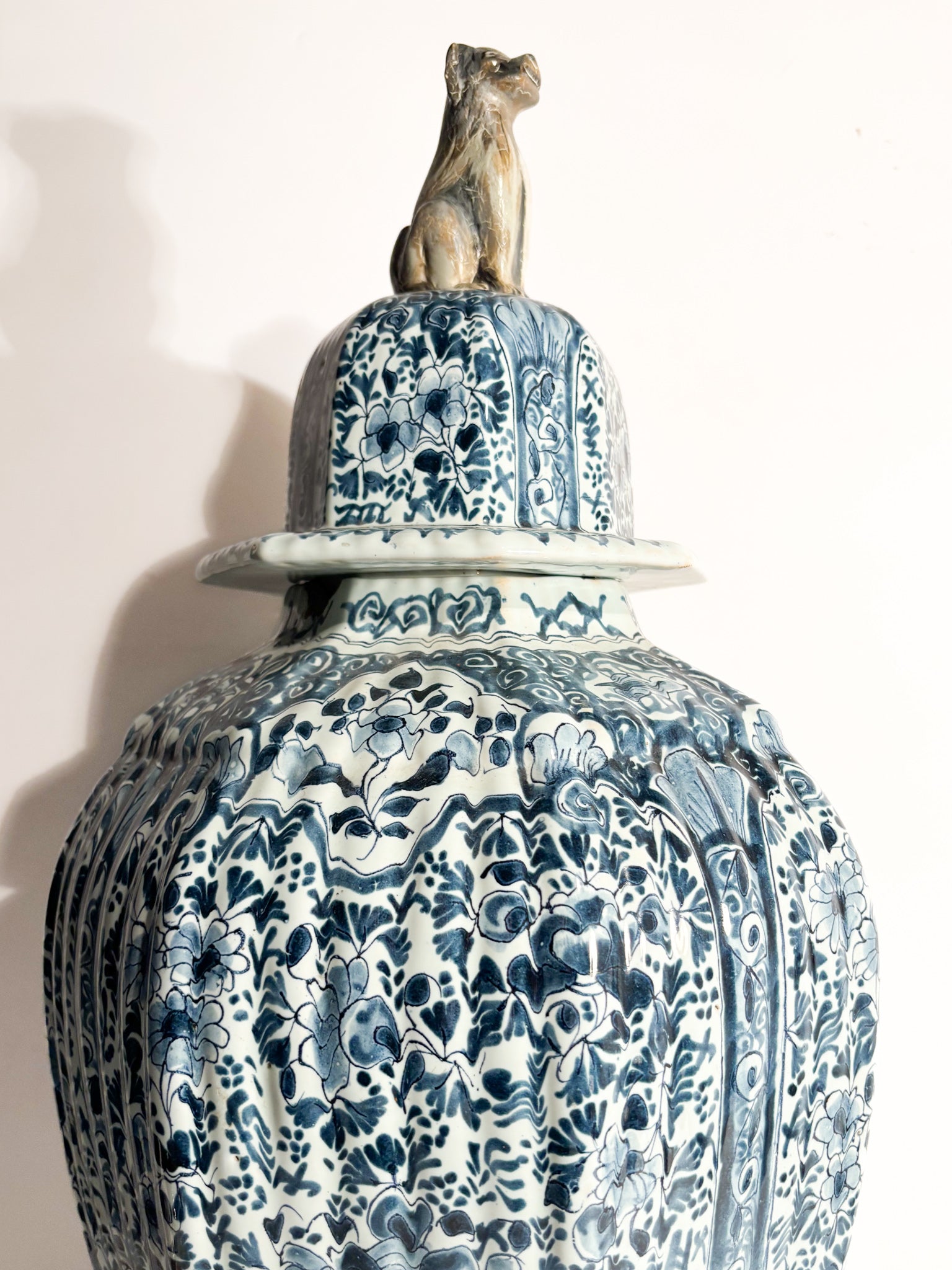 Delft Ceramic Vase Hand-Painted from the 1800s