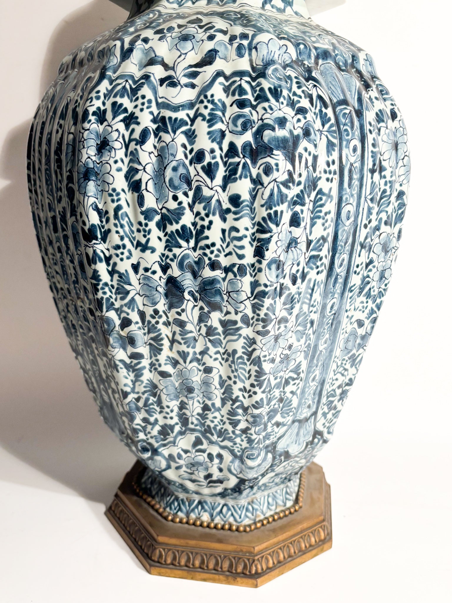 Delft Ceramic Vase Hand-Painted from the 1800s
