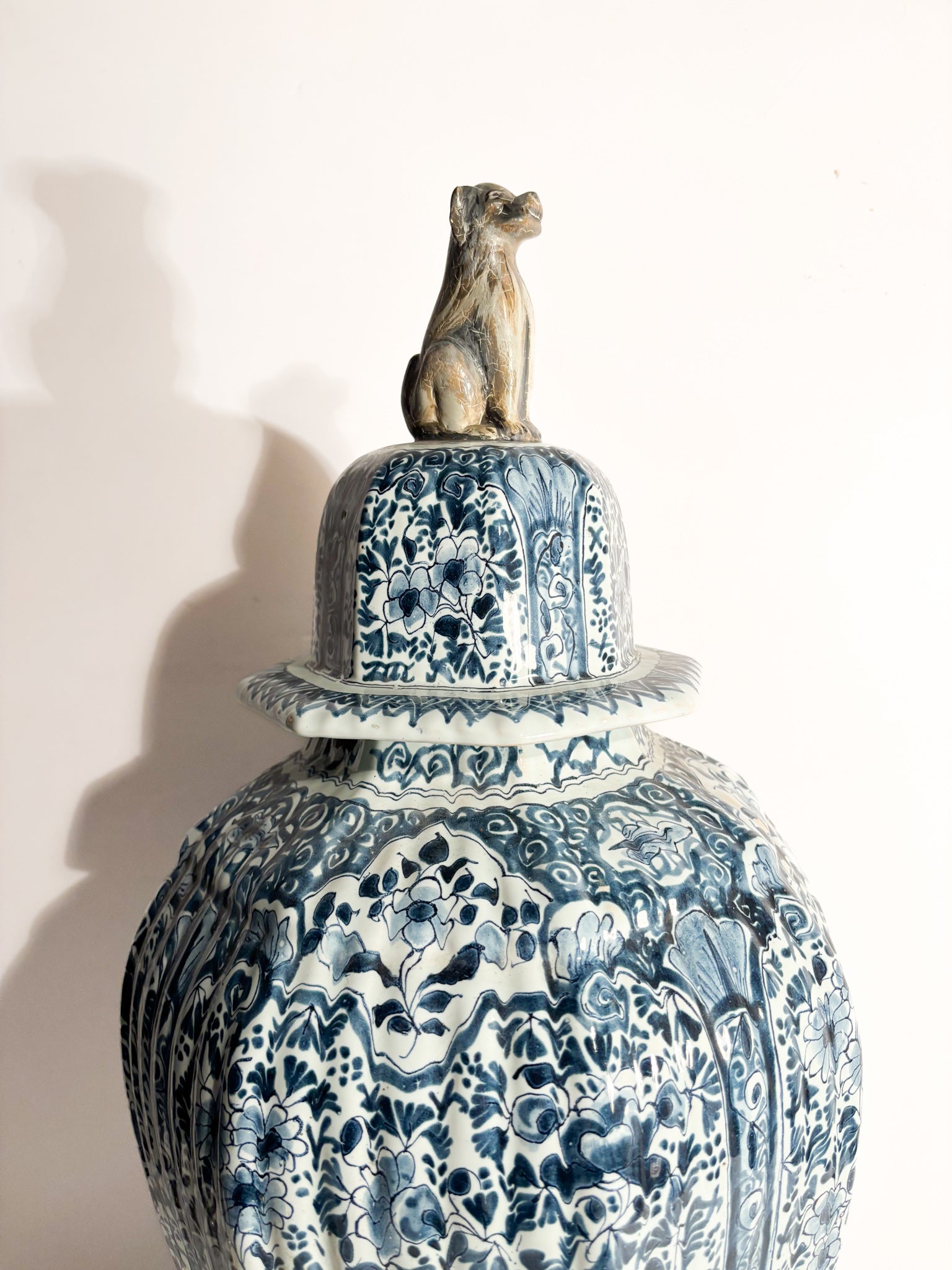 Delft Ceramic Vase Hand-Painted from the 1800s