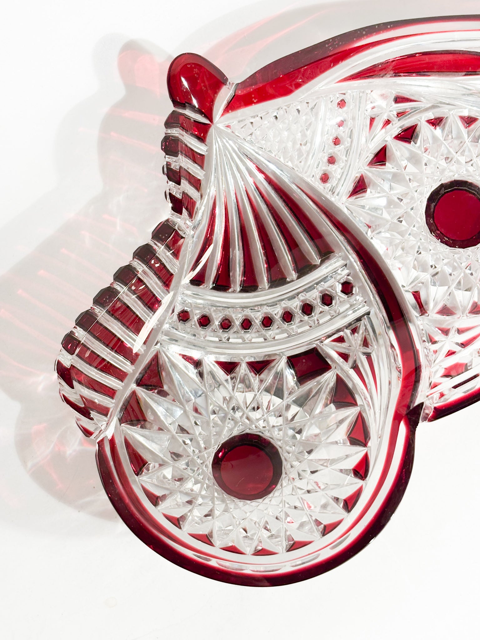 Svuotatasche Farfalla in Cristallo di Boemia Anni 70