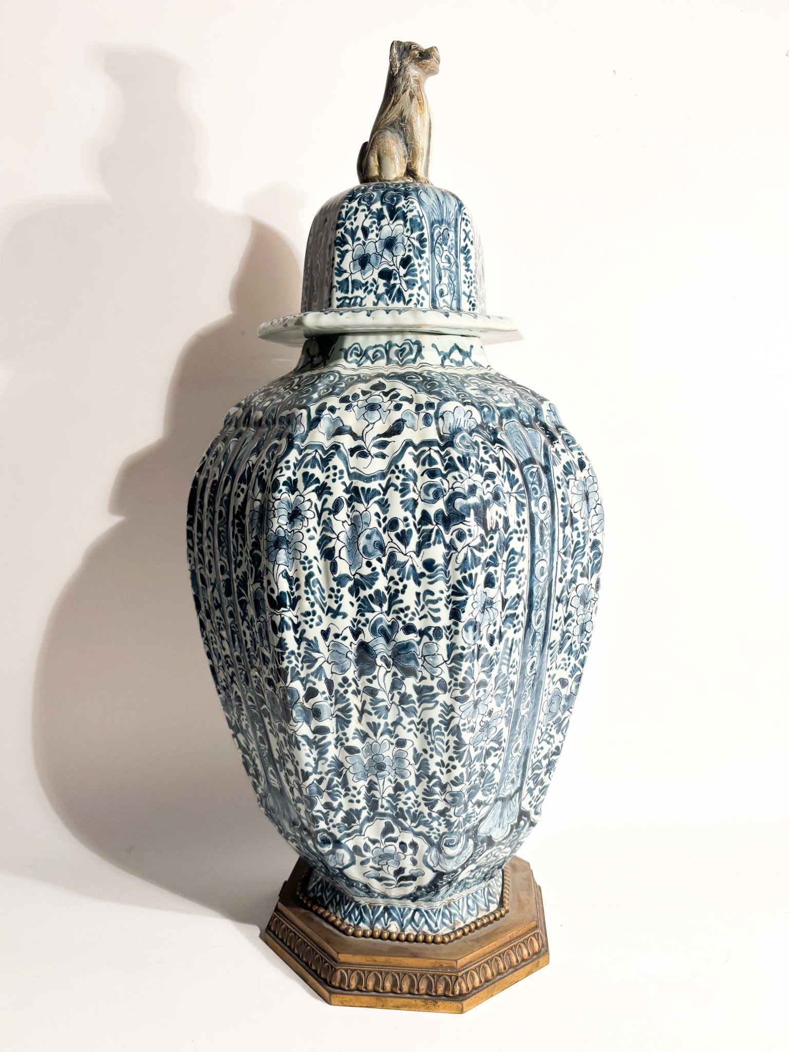 Delft Ceramic Vase Hand-Painted from the 1800s