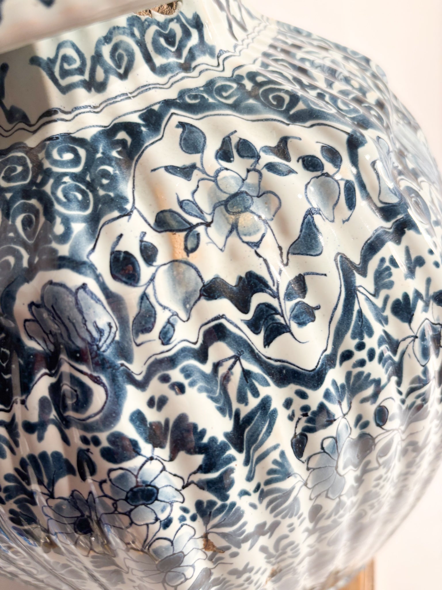 Delft Ceramic Vase Hand-Painted from the 1800s