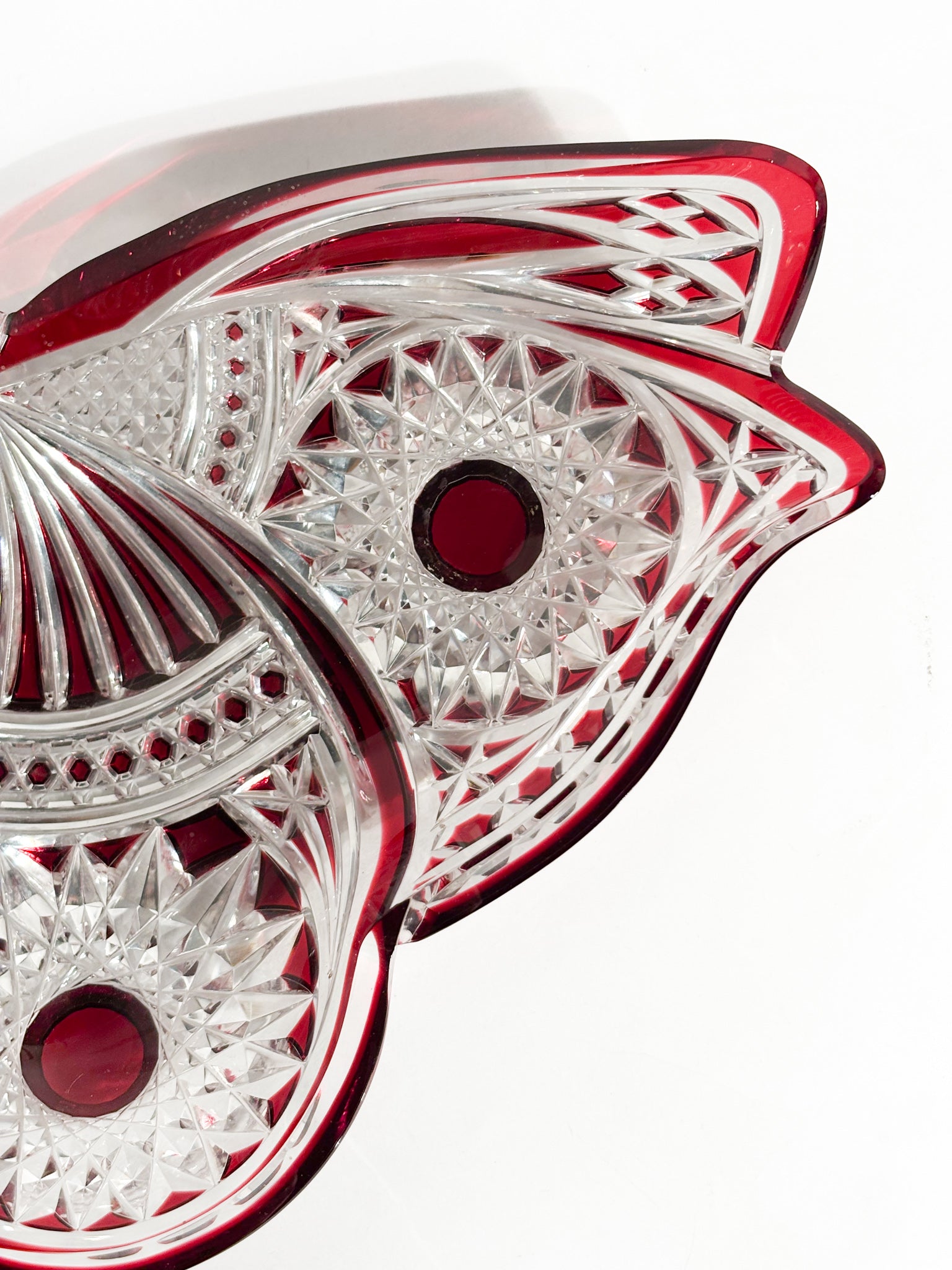 Svuotatasche Farfalla in Cristallo di Boemia Anni 70