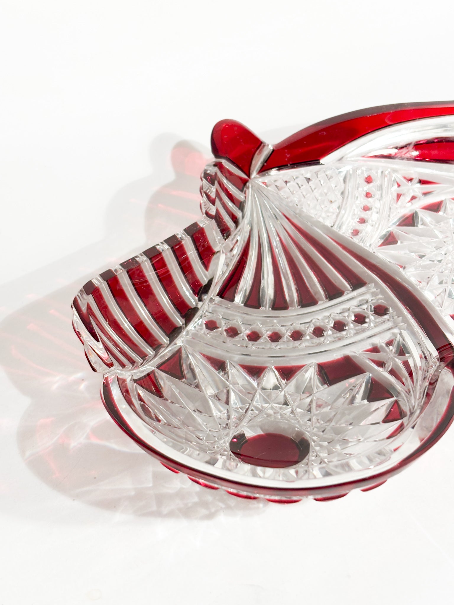 Svuotatasche Farfalla in Cristallo di Boemia Anni 70