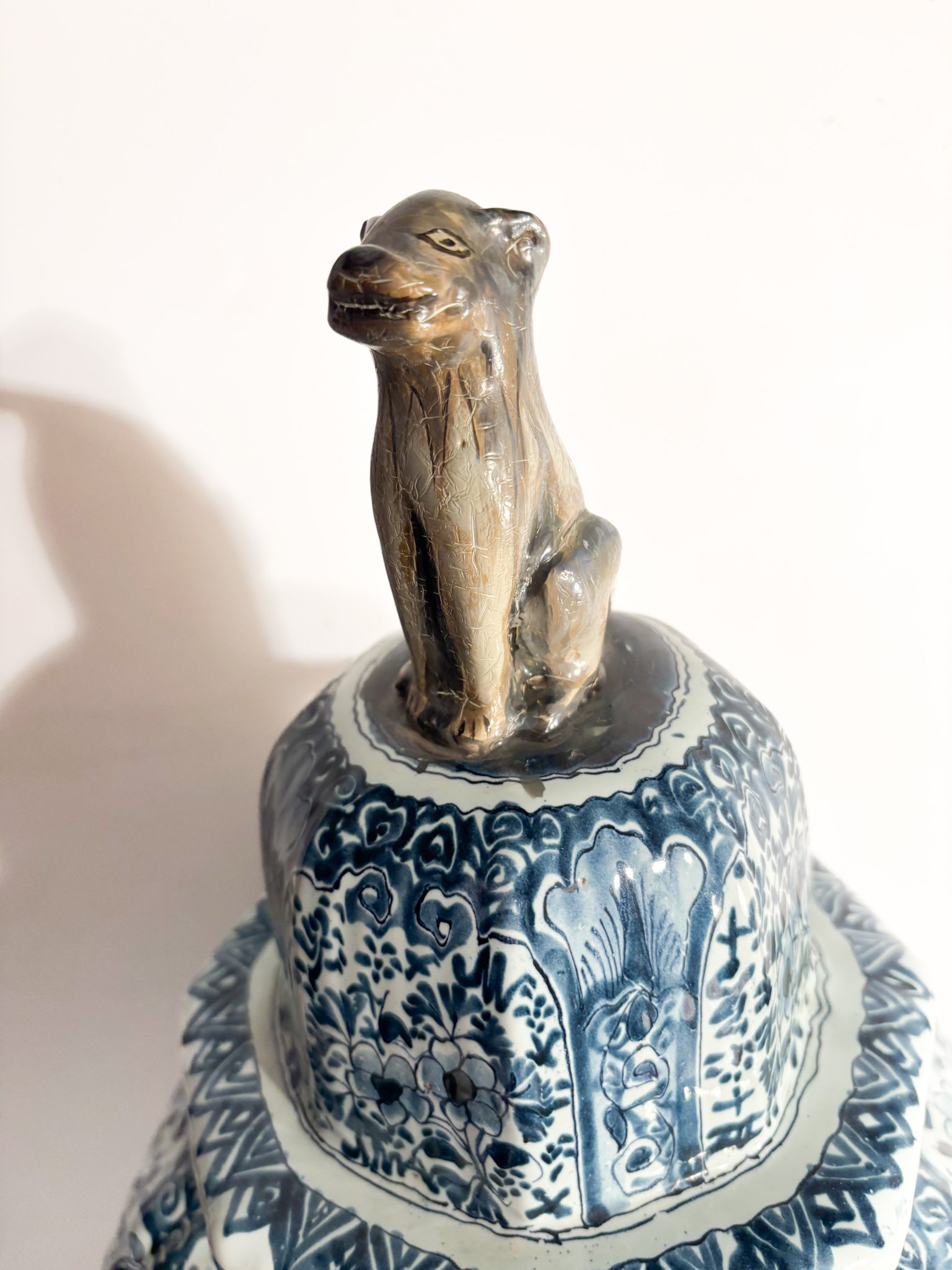 Delft Ceramic Vase Hand-Painted from the 1800s