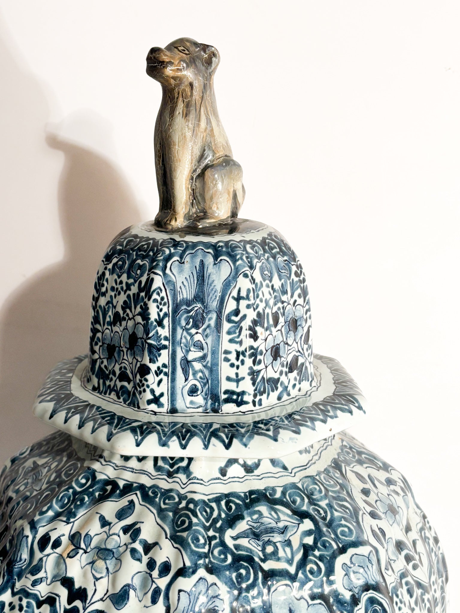 Delft Ceramic Vase Hand-Painted from the 1800s