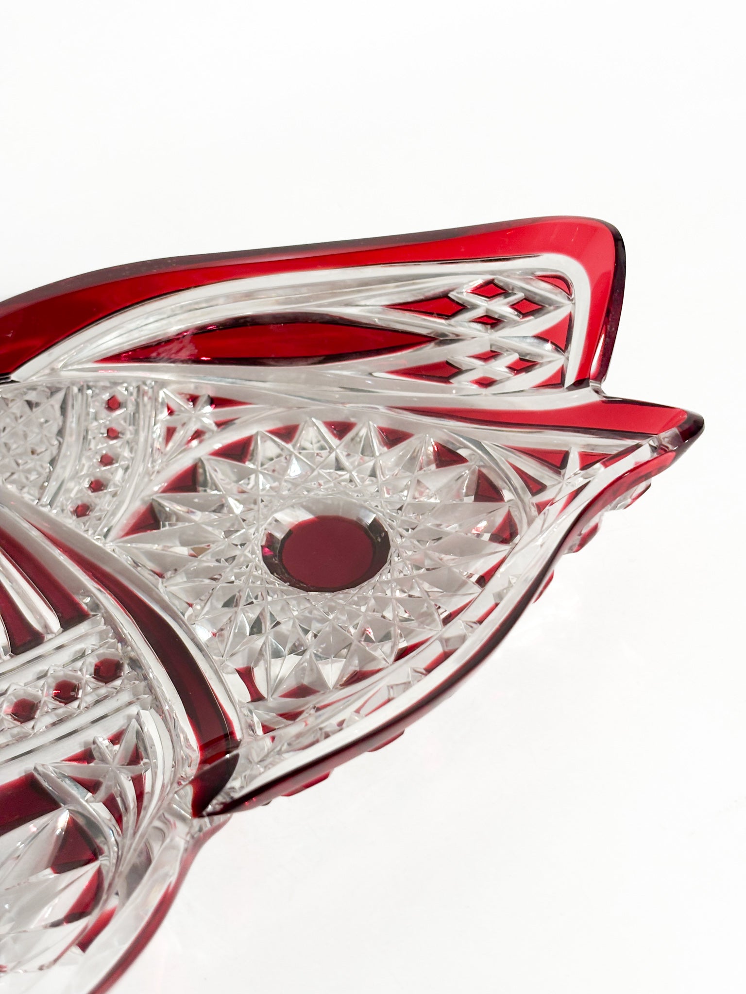 Svuotatasche Farfalla in Cristallo di Boemia Anni 70