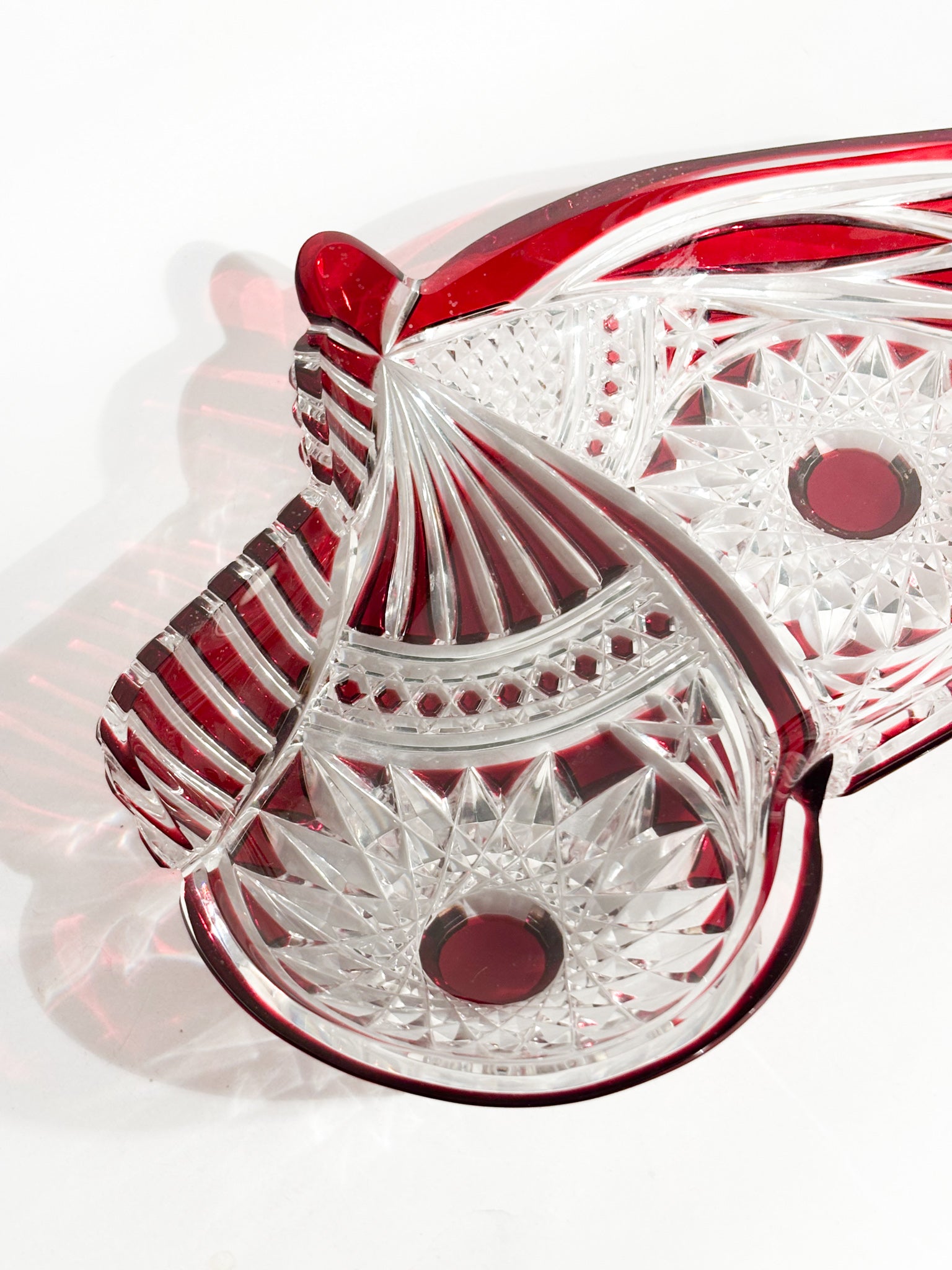 Svuotatasche Farfalla in Cristallo di Boemia Anni 70