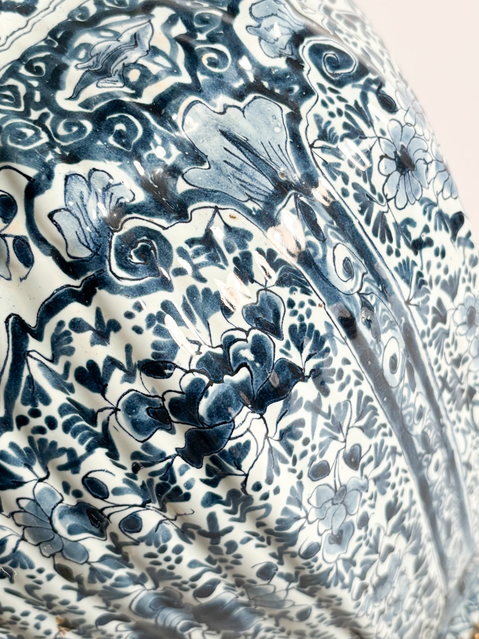 Delft Ceramic Vase Hand-Painted from the 1800s