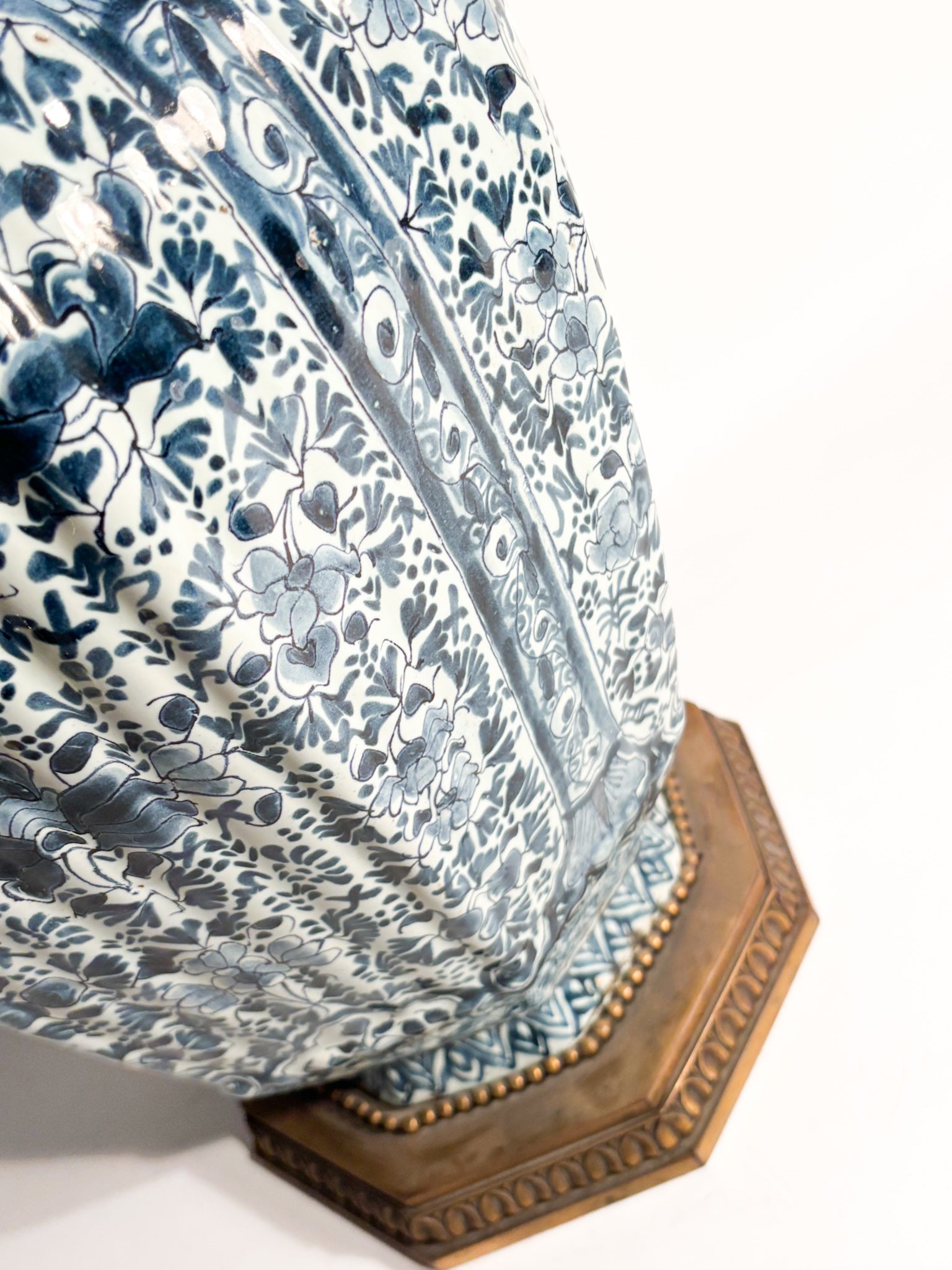 Delft Ceramic Vase Hand-Painted from the 1800s