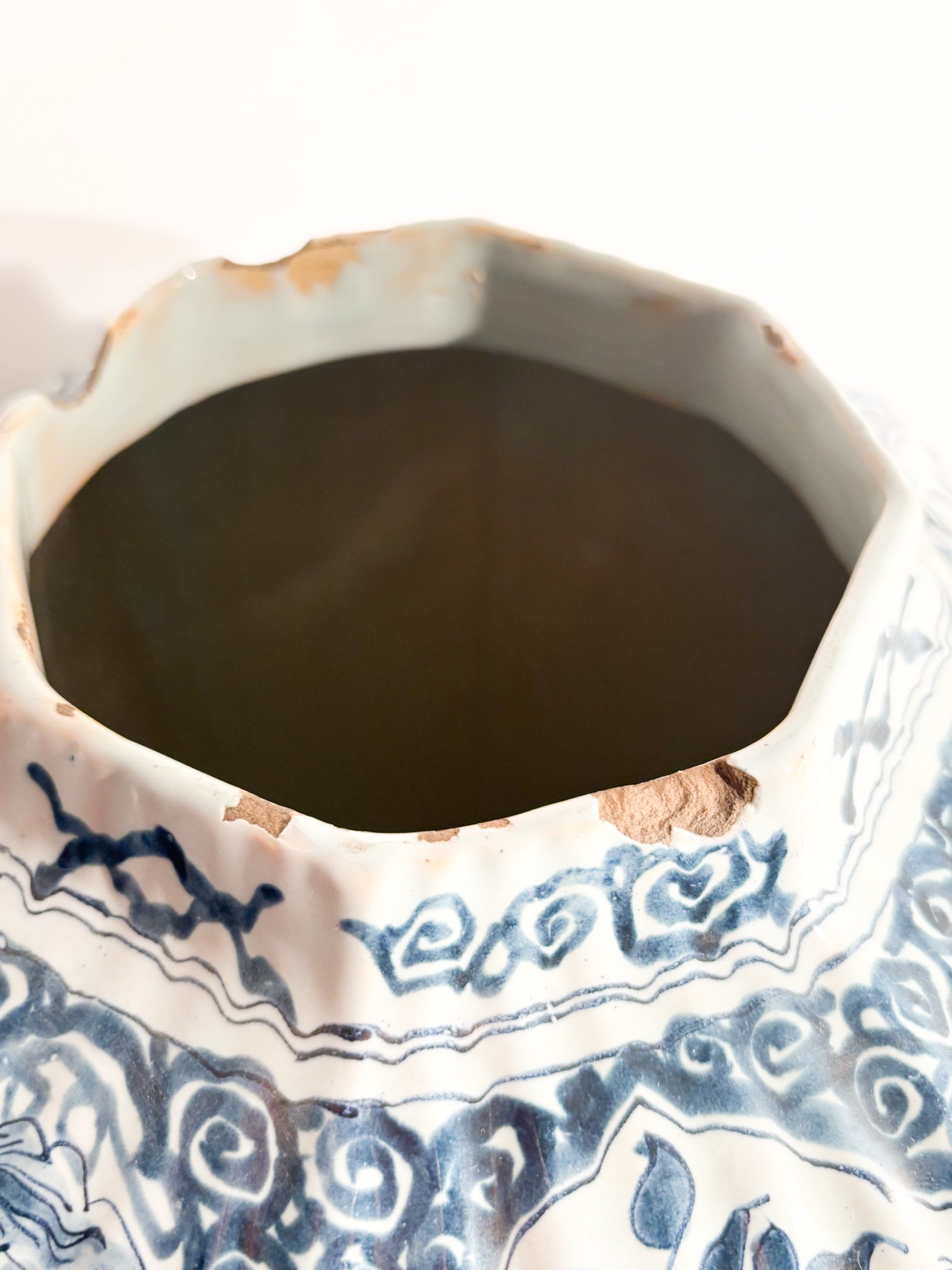 Delft Ceramic Vase Hand-Painted from the 1800s