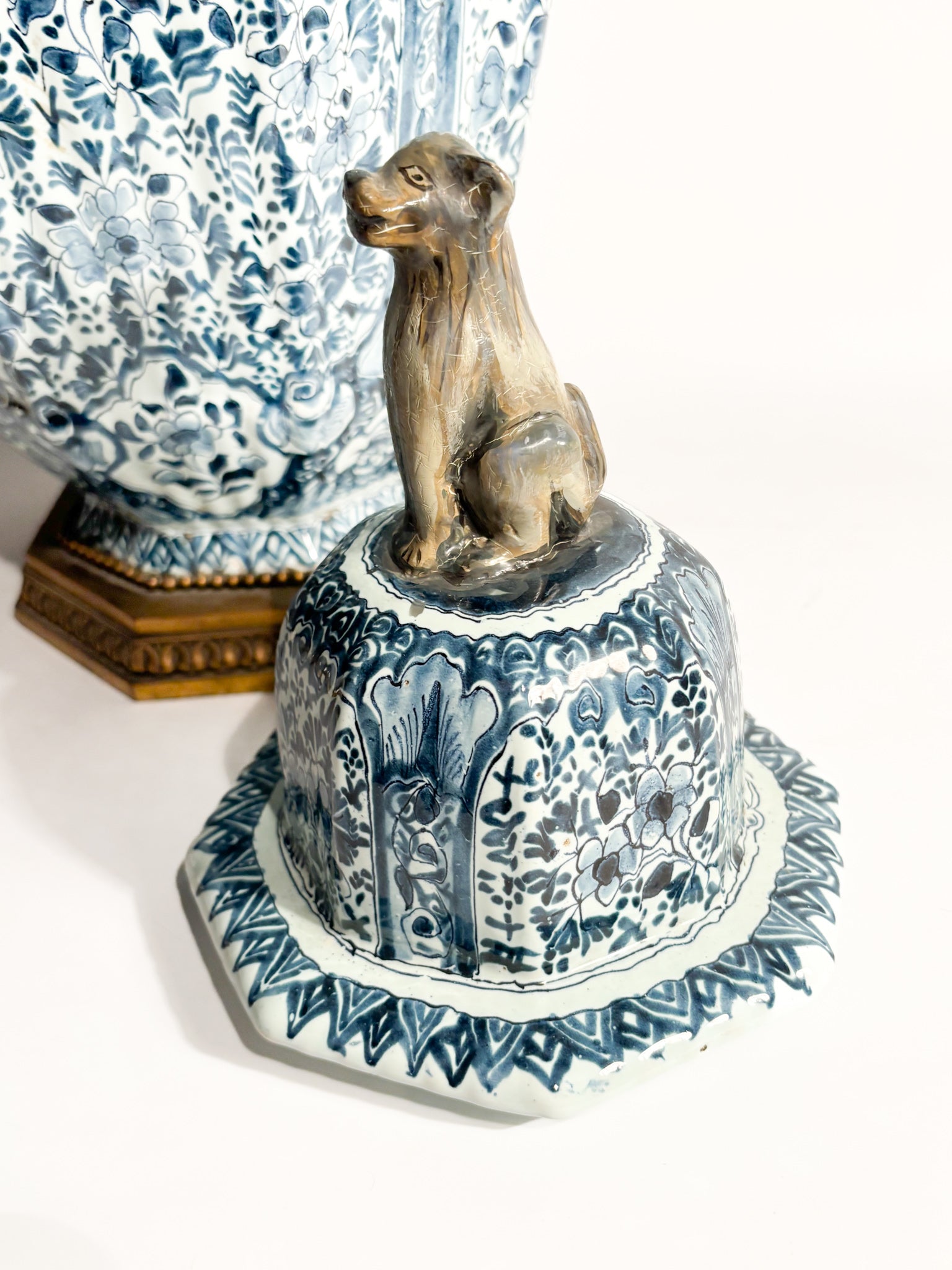 Delft Ceramic Vase Hand-Painted from the 1800s