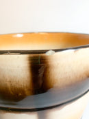 Vaso Cachepot Arancione e Verde in Ceramica di Galvani Pordenone Anni 60