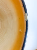 Vaso Cachepot Arancione e Verde in Ceramica di Galvani Pordenone Anni 60