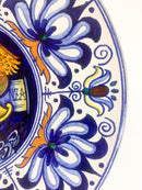 Piatto Decorativo in Ceramica di Faenza Dipinto a Mano Anni 50