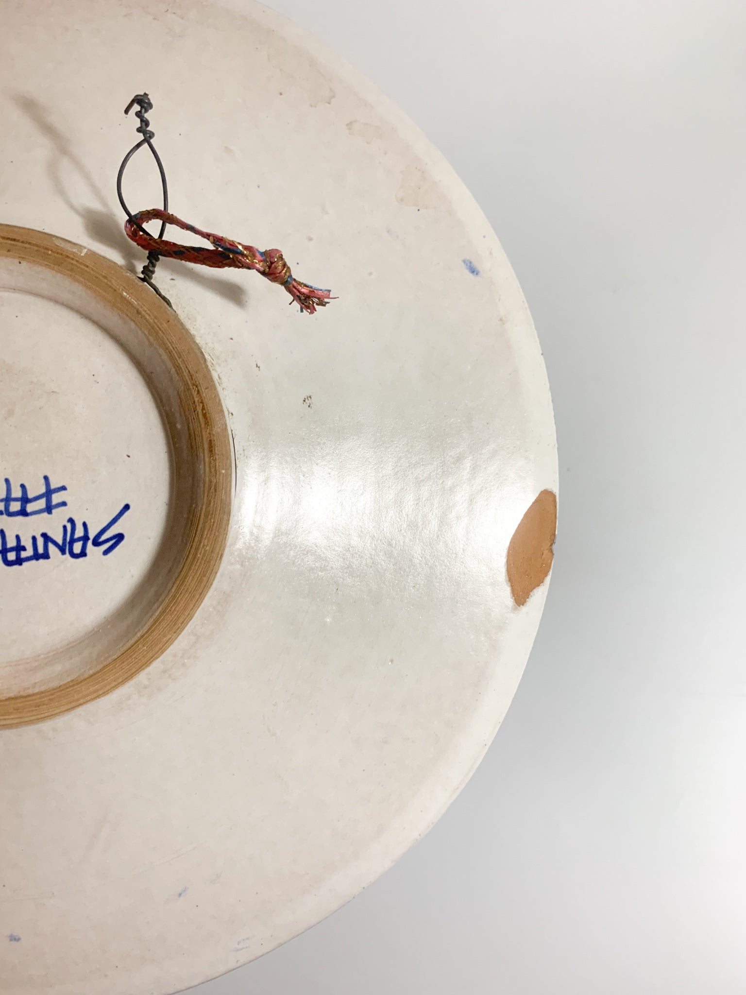 Hand Painted Decorative Plate in Faenza Ceramic from the 1950s