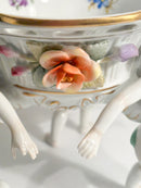 Ciotola in Porcellana Tedesca Schierholz con Tre Putti Dipinti a Mano Anni 30