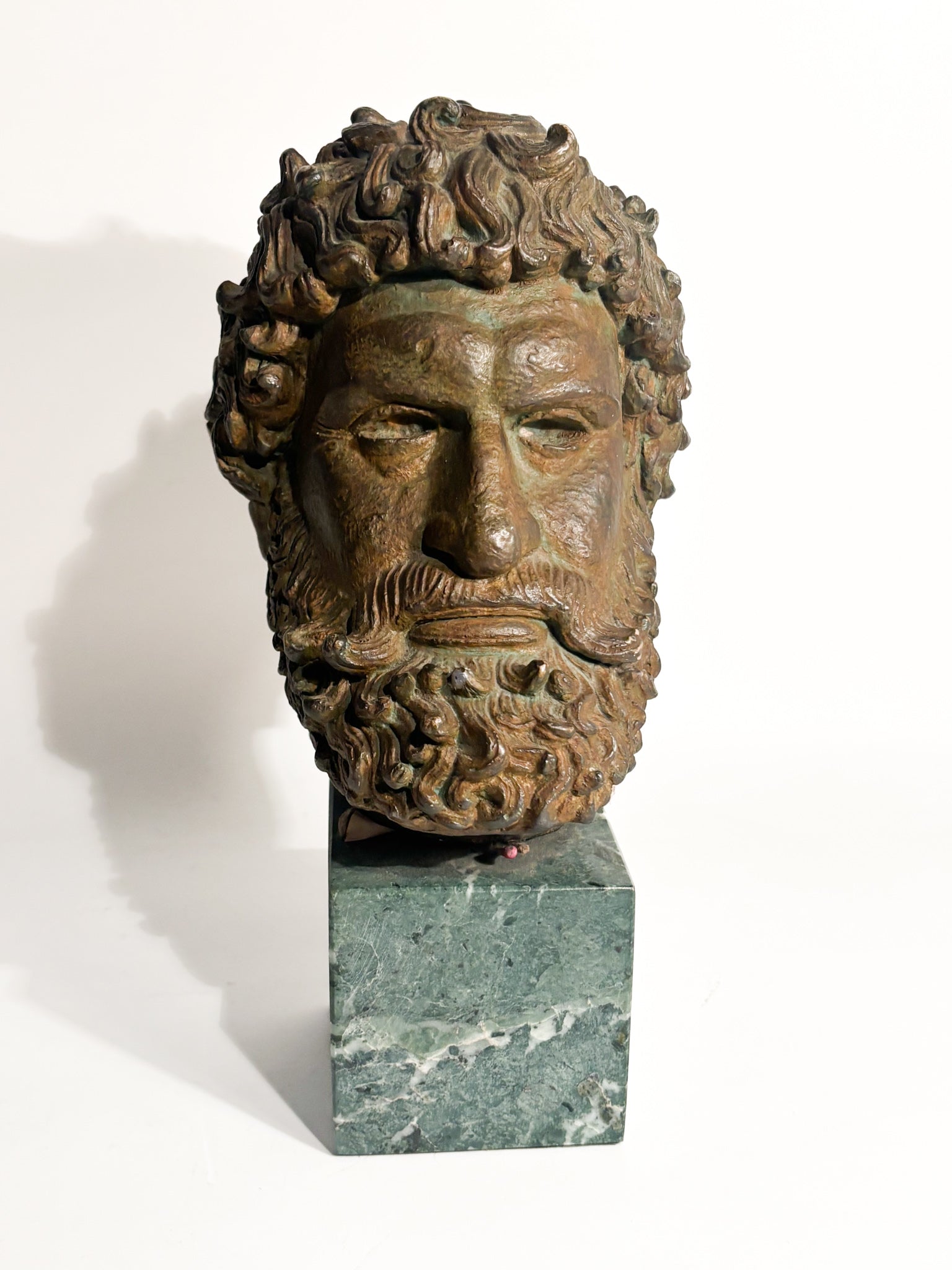 Head of the Boxer Satyros of Elis in Printed Marble 20th Century