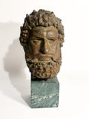 Testa del Pugile Satyros di Elis in Marmo Stampato XX Secolo