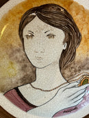 Piatto di Domenico Purificato in Ceramica Rossicone Anni 60