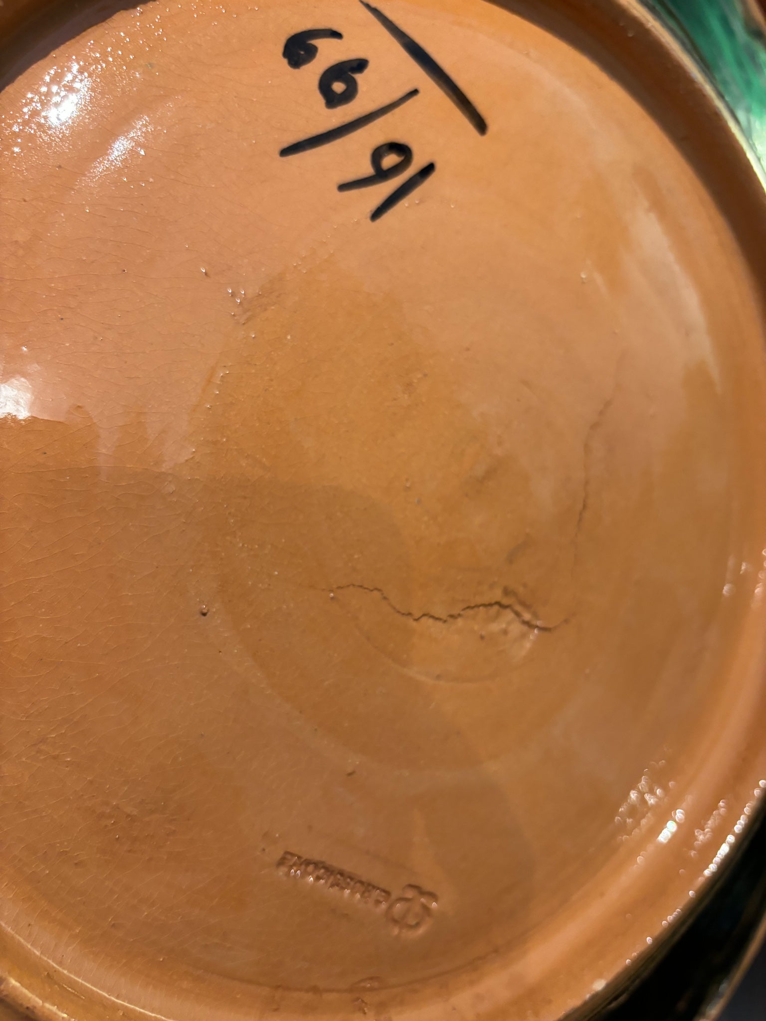 Domenico Purified Plate in Rossicone Ceramics from the 1960s