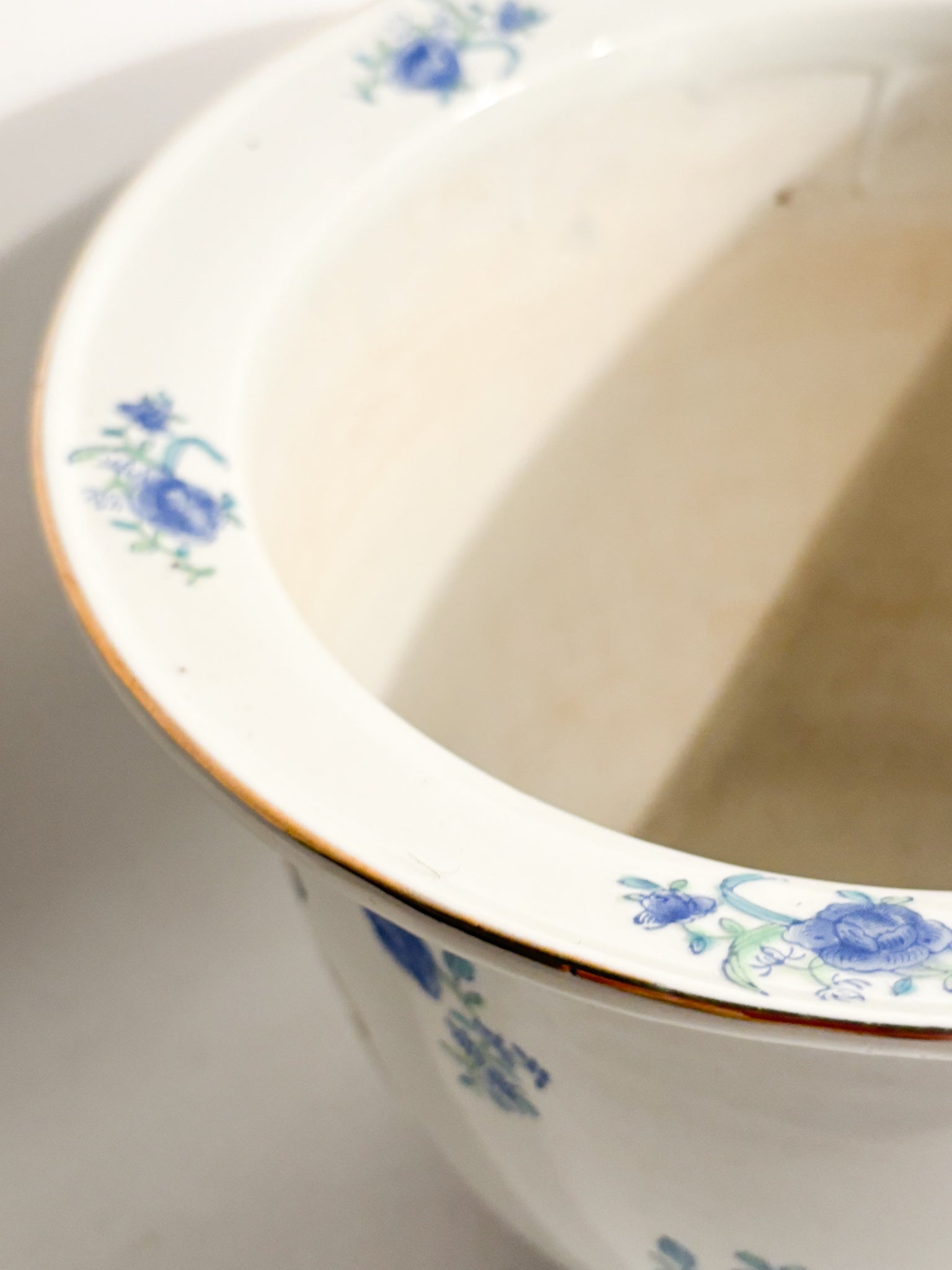 Cachepot Vase in Italian Ceramic Hand-Painted 80s