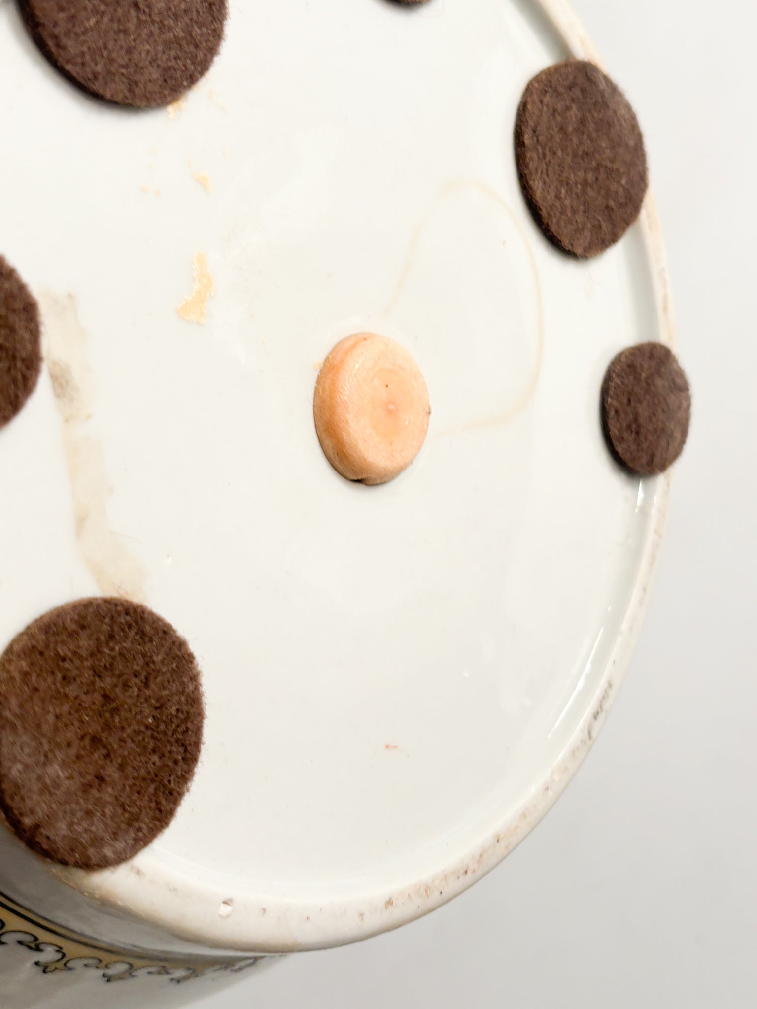 Cachepot Vase in Italian Ceramic Hand-Painted 80s