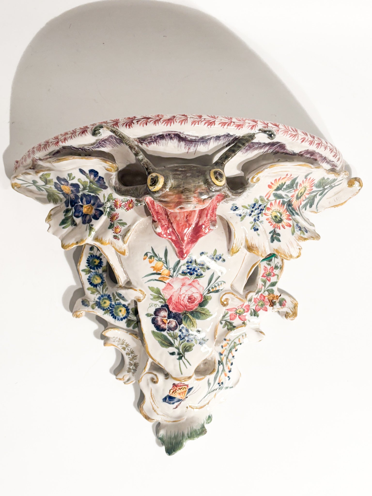 GBV Nove Ceramic Shelf with Hand-Painted Fair XIX Century