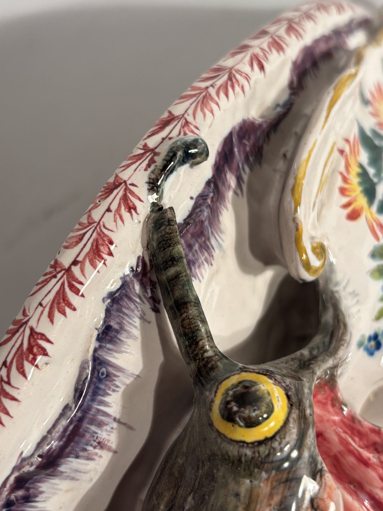 GBV Nove Ceramic Shelf with Hand-Painted Fair XIX Century