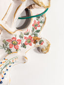 Mensola in Ceramica di GBV Nove con Fiera Dipinta a Mano XIX Secolo