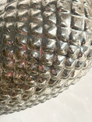 Pigna Grande in Metallo Argentato con Finitura in Vetro Anni 60