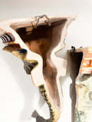 Coppia di Mensole in Ceramica del Centro Italia a Forma di Pesce XIX Secolo