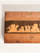 Scatola in Legno con Figure Scolpite Manifattura di Sorrento Anni 50