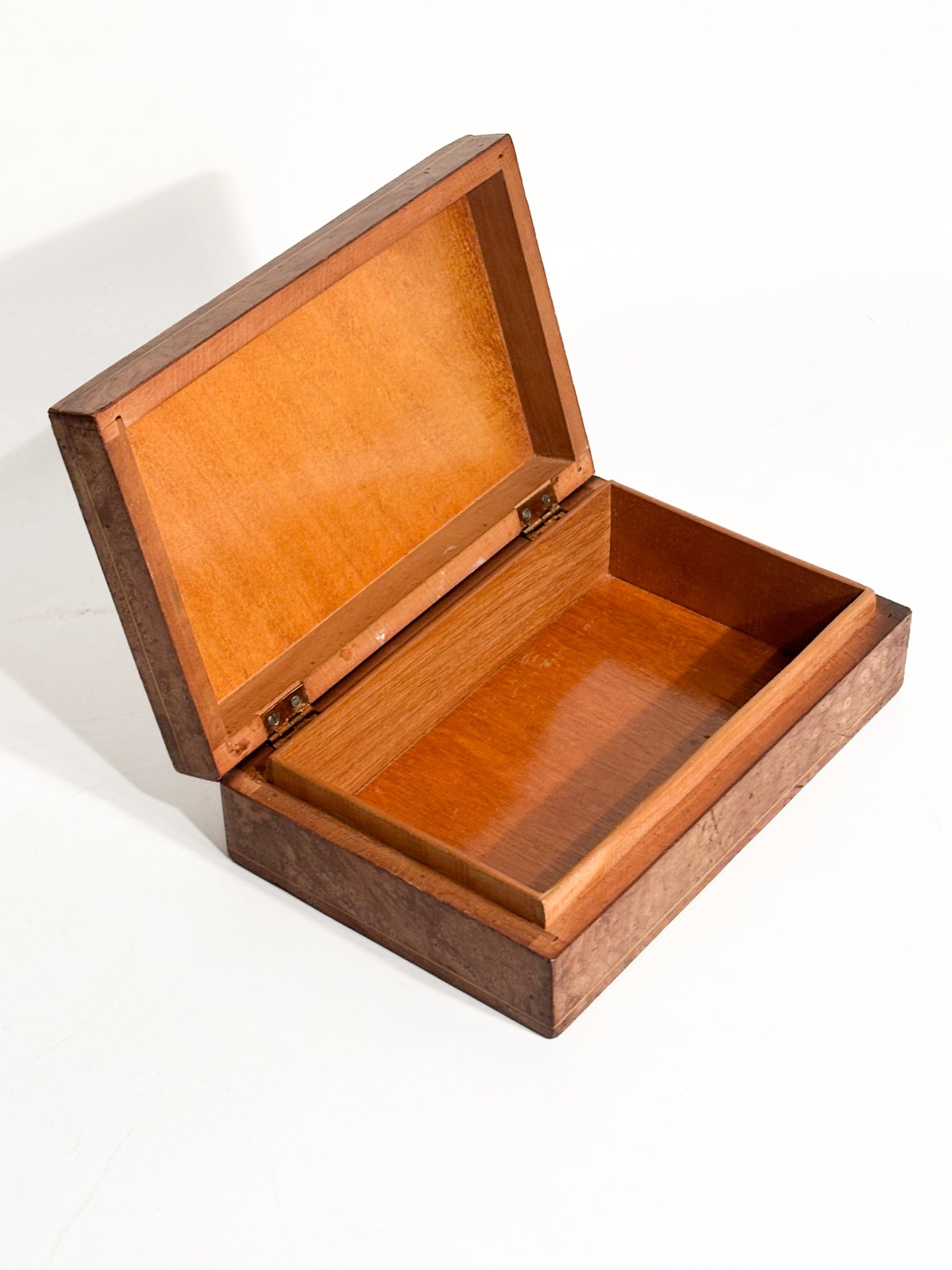 Wooden Box with Carved Figures Sorrento Manufacture 1950s